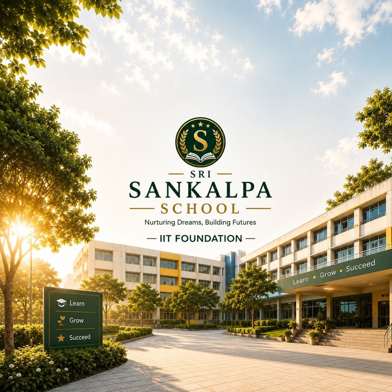Sri Sankalpa Concept School campus in Porumamilla, YSR Kadapa district, Andhra Pradesh