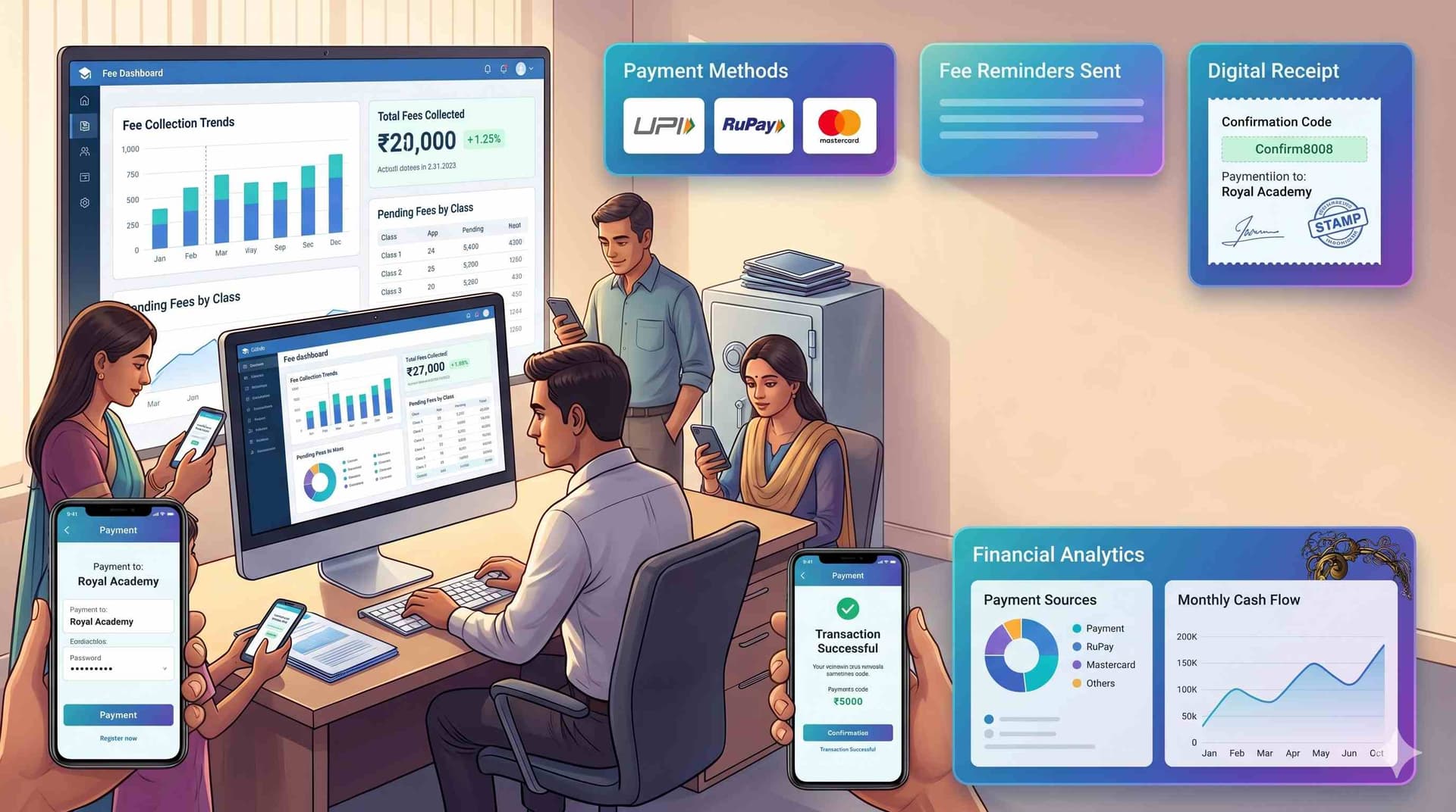 School Fee Collection Software India — Online, Automated, and Reconciled